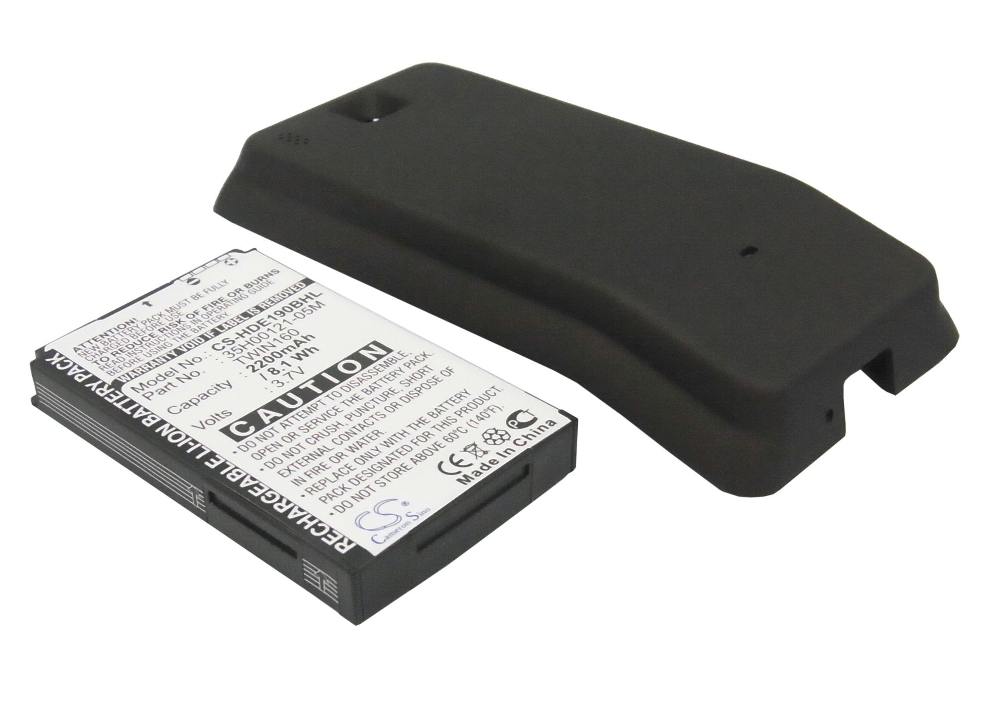 HTC Hero, Hero 100, Hero 130, A6263 Extended аккумулятор с новой задней крышкой (черная) Li-ion 2200mAh