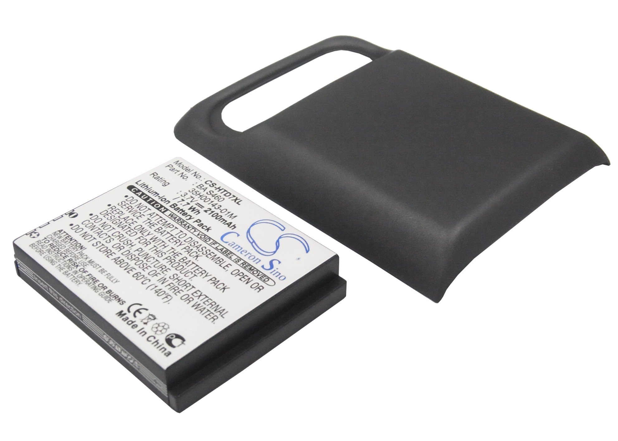 HTC HD7, T9292, PD29110 Extended  uudella takakannella akku Li-ion 2200mAh