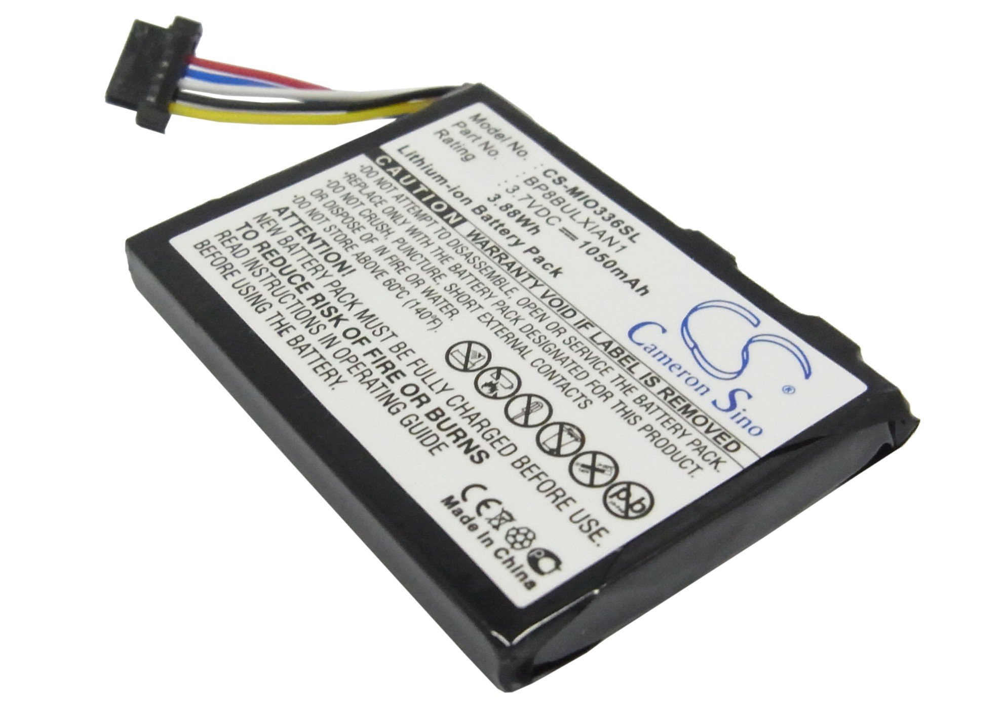 Mitac  Mio 336, Mio 336BT, Mio 338, Mio 338 Plus, Mio 338BT akku Li-ion 1050mAh