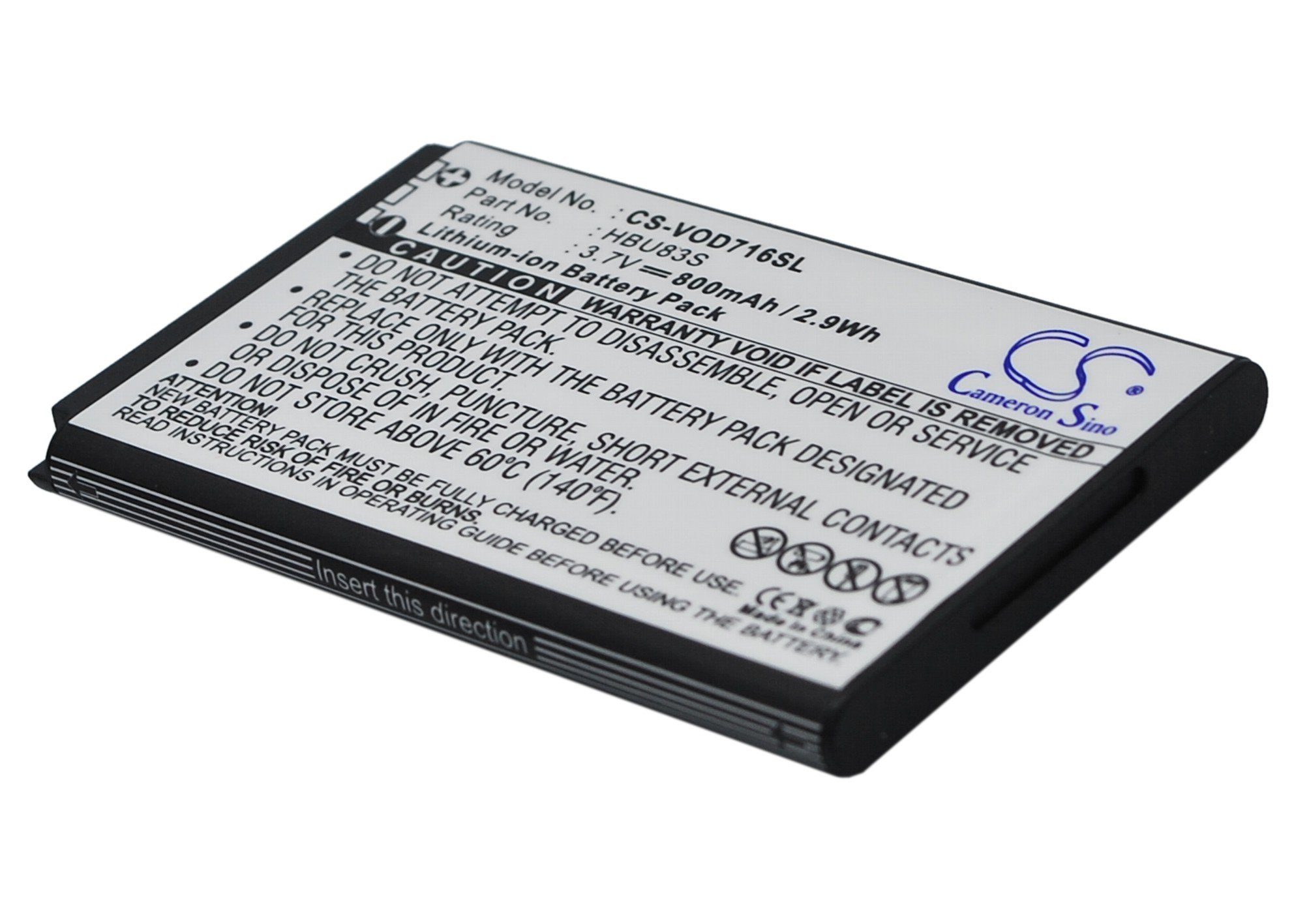 Vodafone 715, 716 mobiiltelefoni aku Li-ion 800mAh