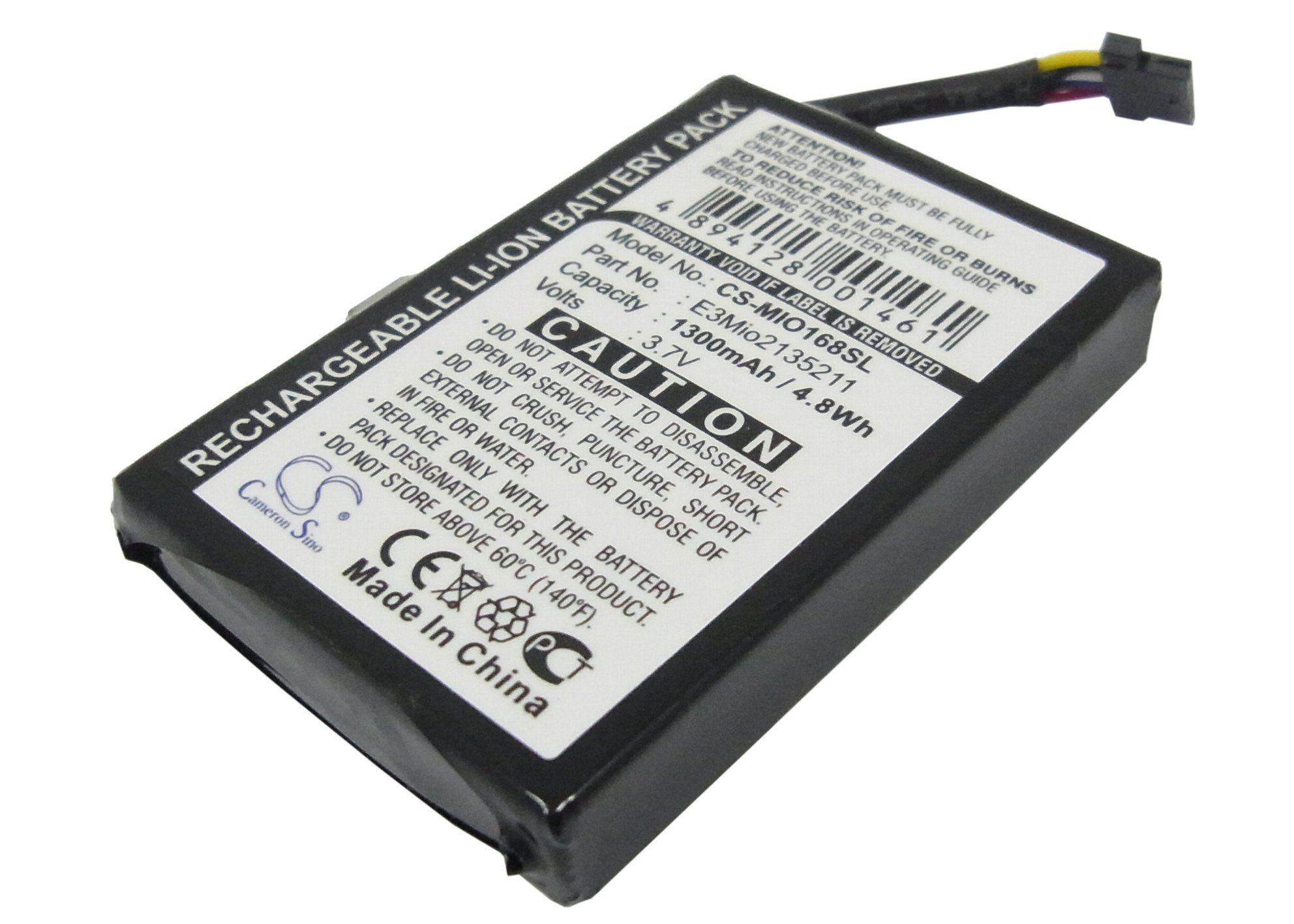 Mitac Mio 168, Mio 168C, Mio 169, Mio 168 Plus, Mio 169, Mio 168RS mobile phone battery Li-ion 1300mAh