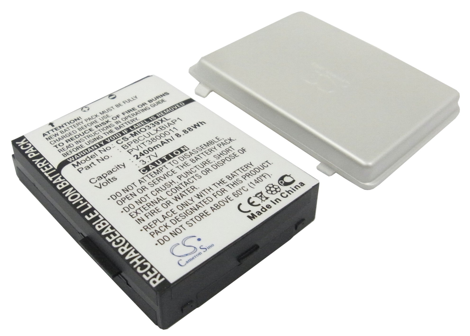 Mitac Mio 339 BP8CULXBIAP1 Extended tagakaanega telefoni aku Li-ion 2400mAh