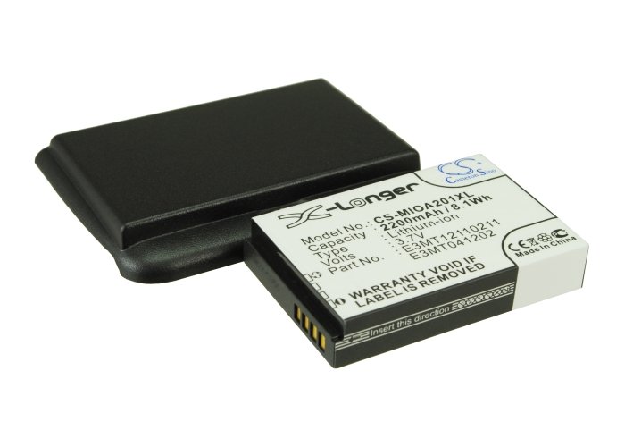 Mitac Mio A200, Mio A201, Mio 180 Extended tagakaanega telefoni aku Li-ion 2200mAh