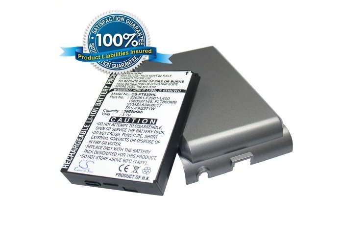 Fujitsu Loox T800, Loox T810, Loox T830 Extended with back cover Li-Polymer mobile phone battery 3060mAh