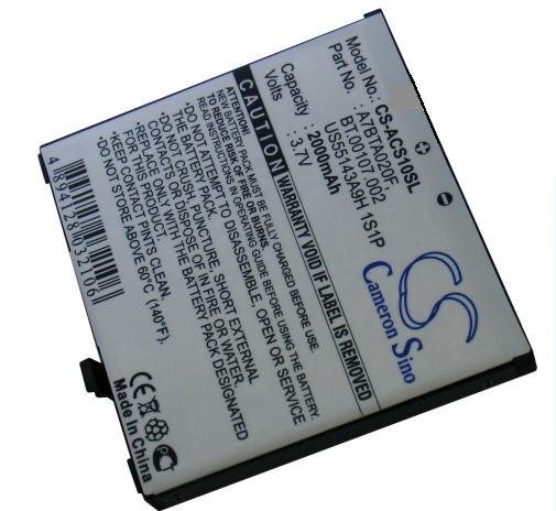 Acer Liquid, Liquid E, Liquid E400, Liquid A1, Liquid S100, Stream, Liquid S110 аккумулятор Li-ion 1500mAh