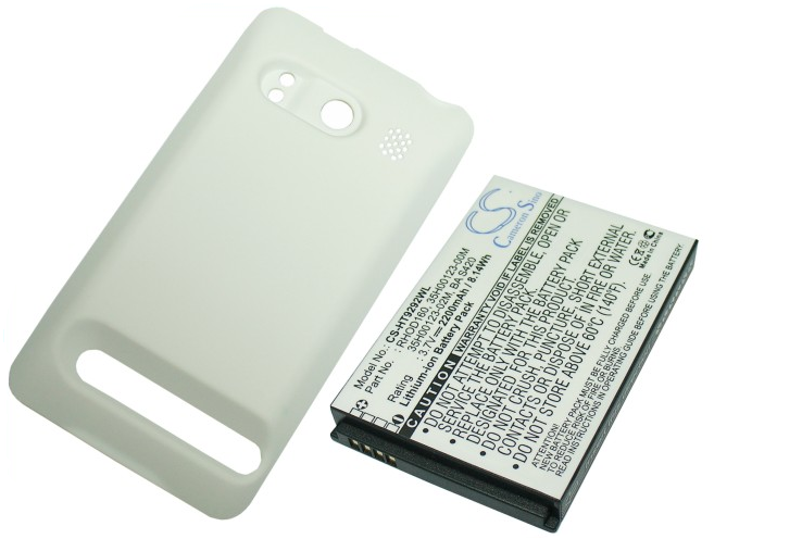 HTC BA S390, BA S420, RHOD160, 35H00123-00M аккумулятор с новой задней крышкой (белая) 2200mAh