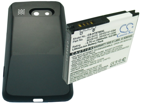 HTC BA S470, BD26100, 35H00141-02M, 35H00141-03M аккумулятор с новой задней крышкой 2400mAh