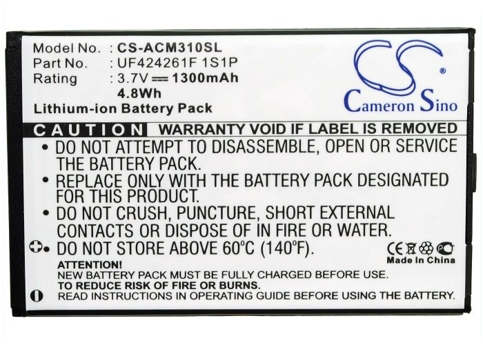 Acer BAT-310, BT300107-011 mobile phone battery 1300mAh