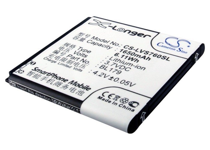Lenovo BL179, BL186, BL200, BL194, BL180 mobiiltelefoni aku 1650mAh