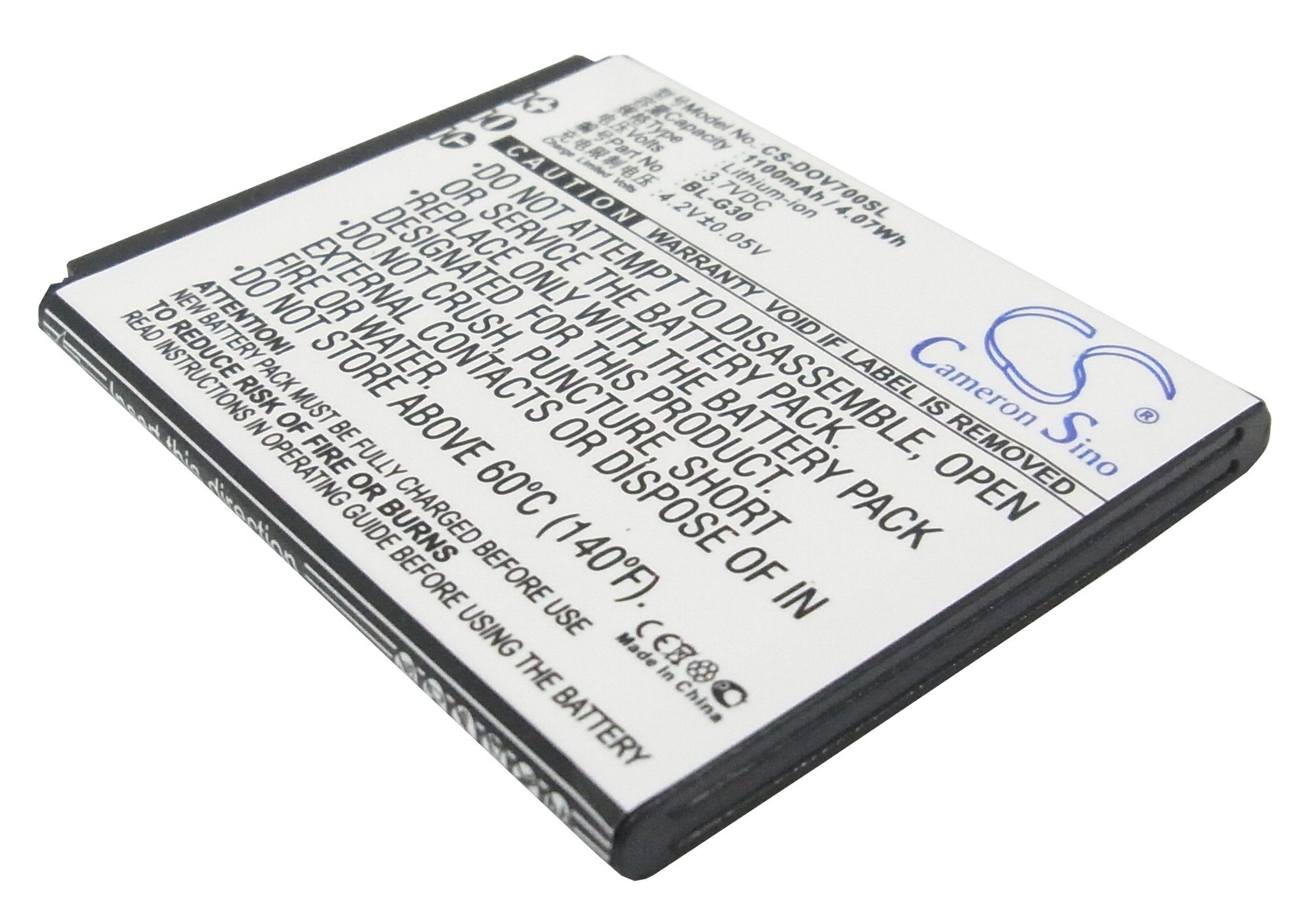 DOOV D7, IEva D7 BL-G30 akumulatoru 1100mAh