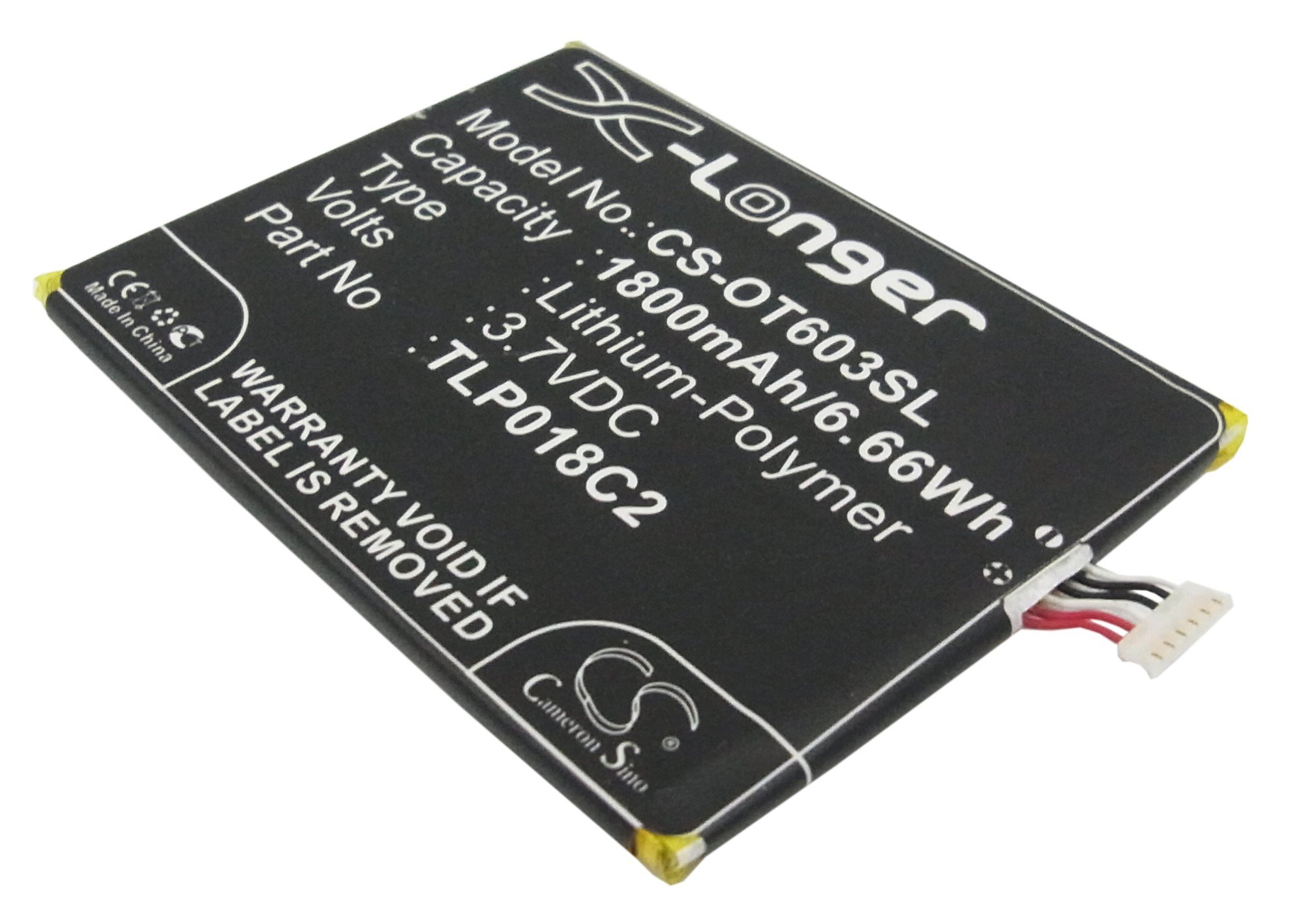 Alcatel TLP018C2 mobile phone battery 1800mAh