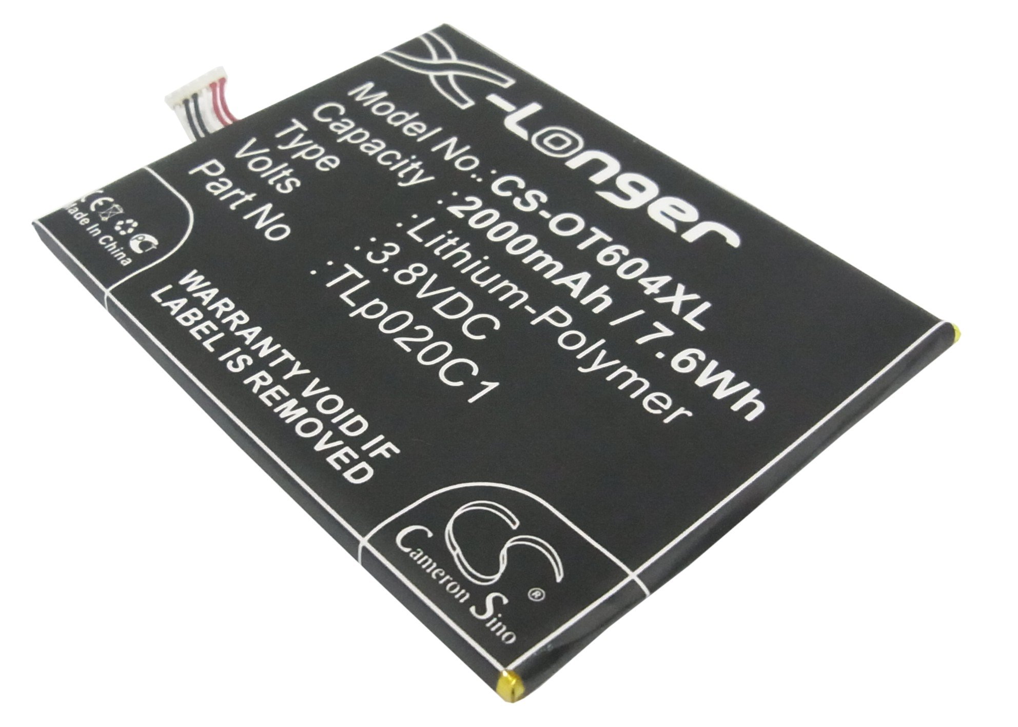 Alcatel TLp020C1, TLp020C2 mobile phone battery 2000mAh