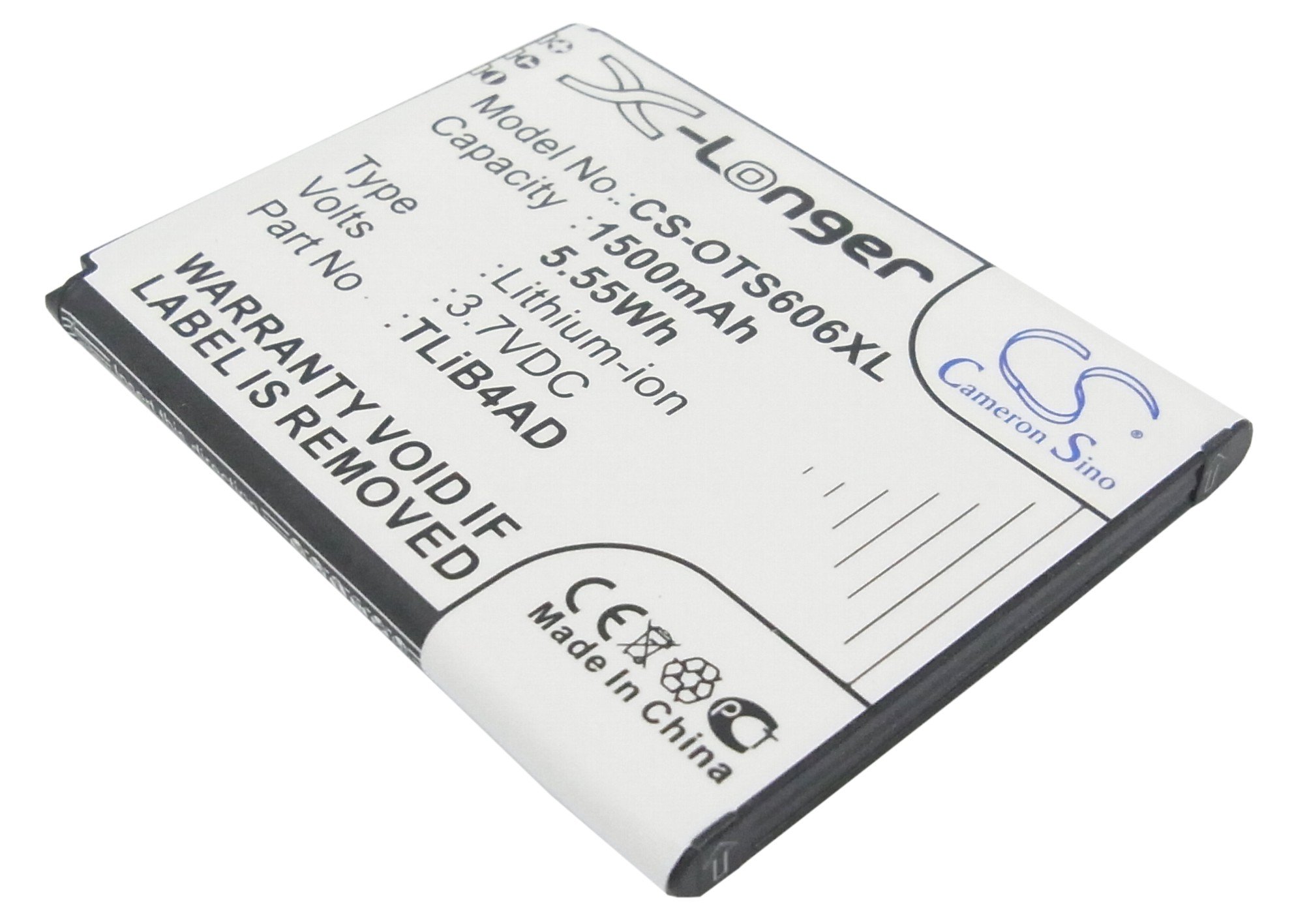 Alcatel TLiB4AD, CAB1500008C1 mobile phone battery 1500mAh