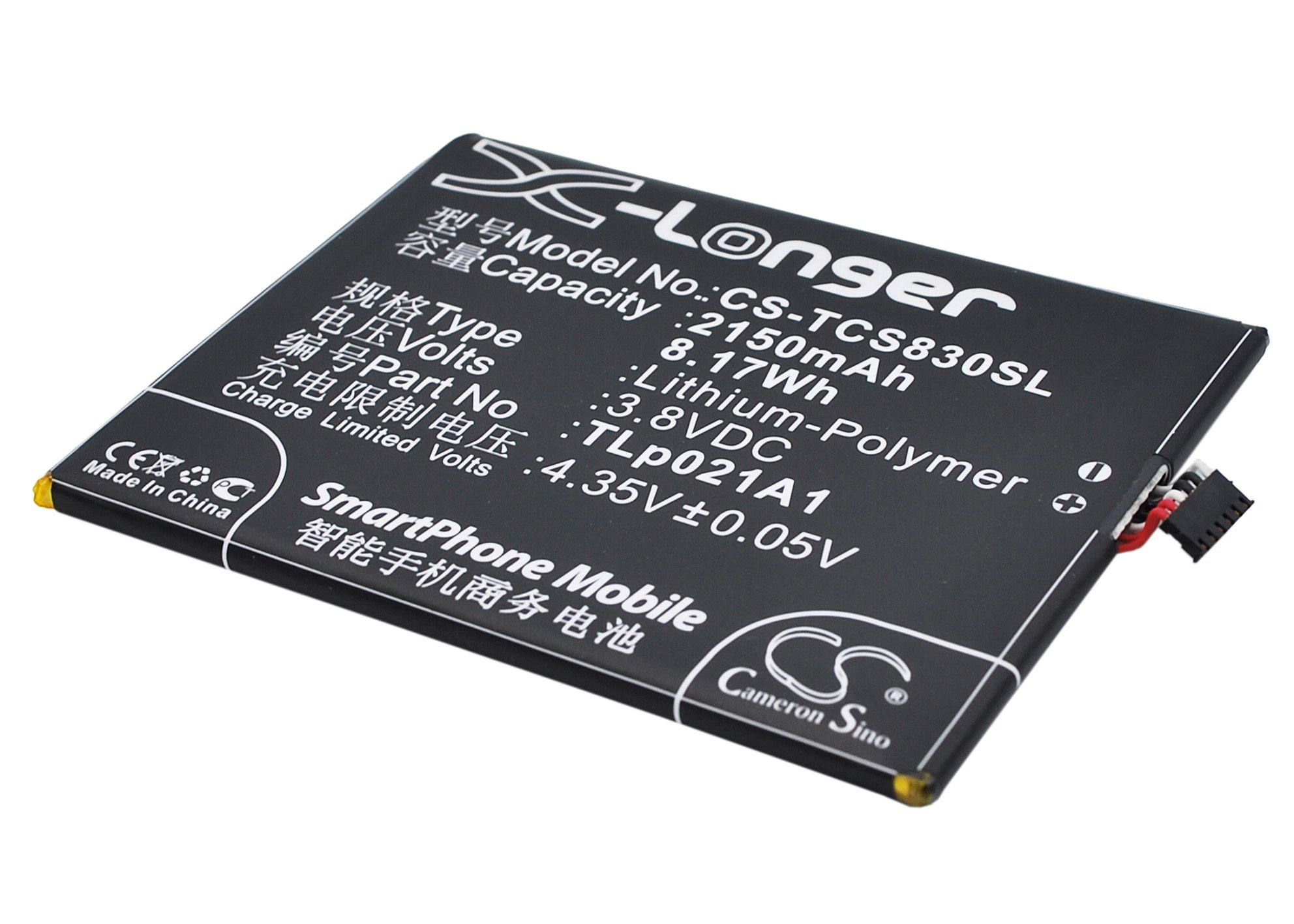 TCL TLp021A1 mobile phone battery 2150mAh