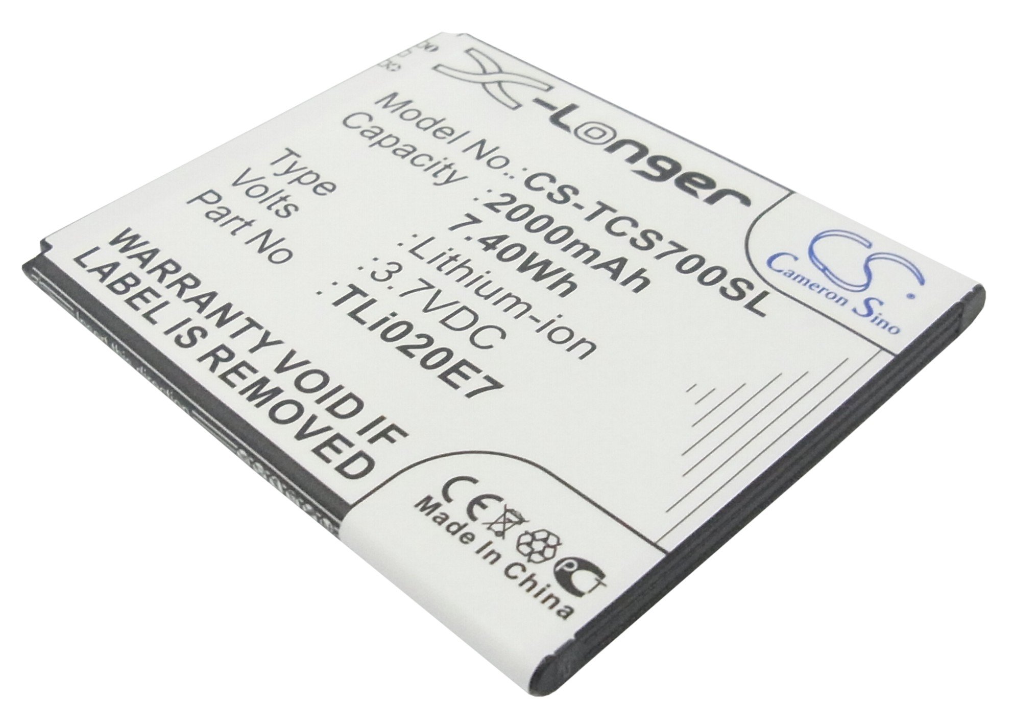 TCL TLi020E7 mobile phone battery 2000mAh