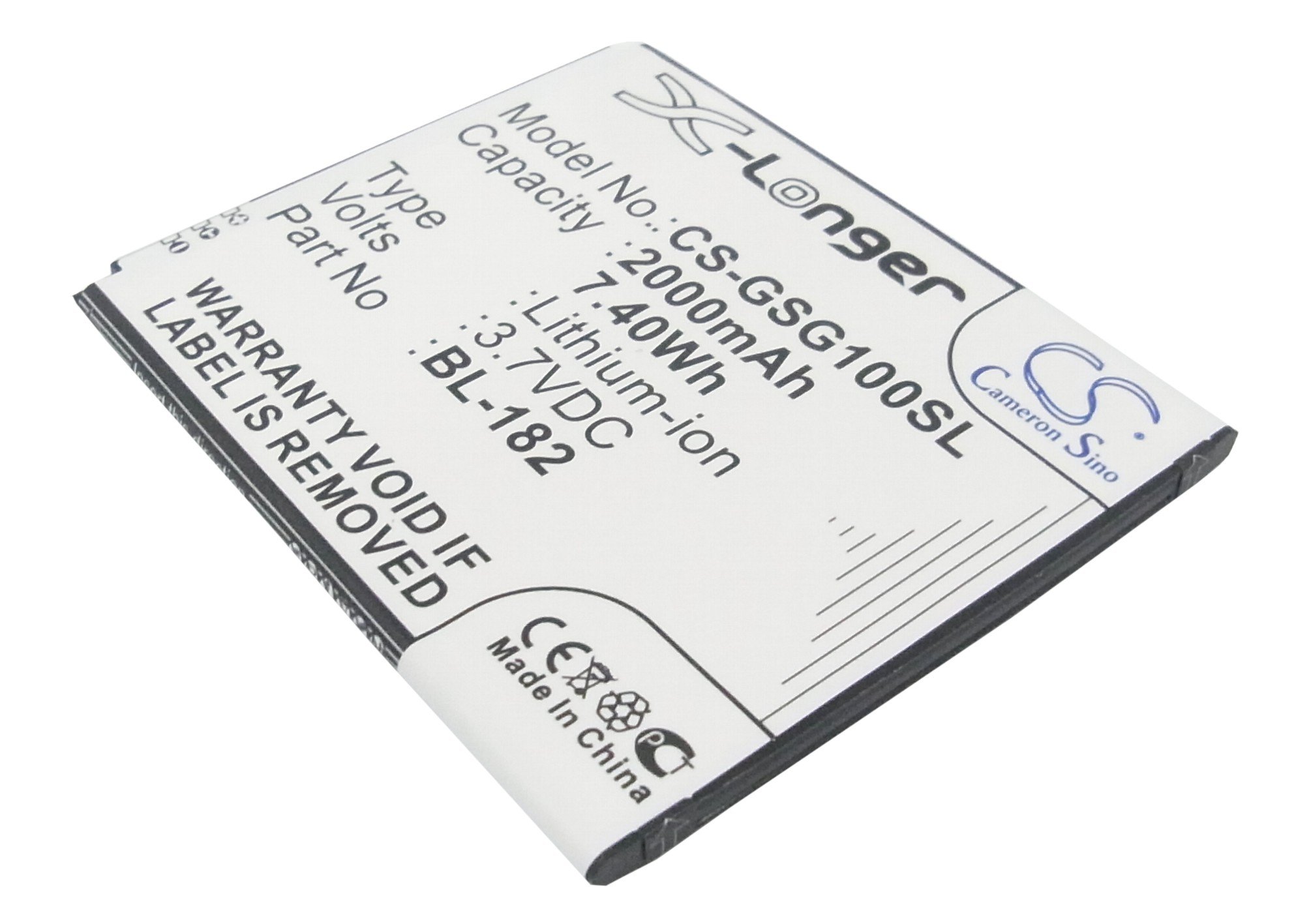 Gsmart BL-182 mobile phone battery 2000mAh