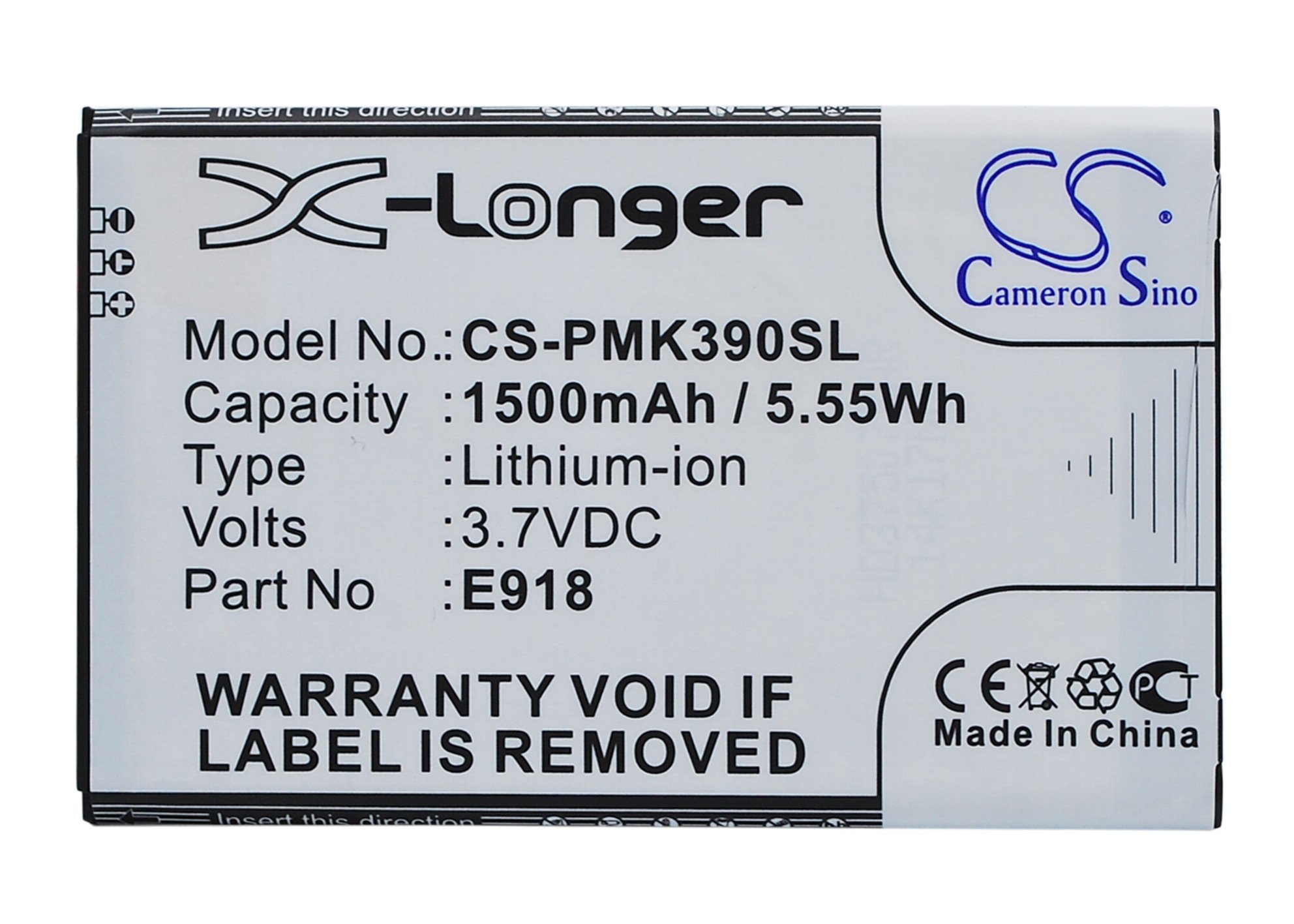PhicoMM E918 akumulatoru 1500mAh