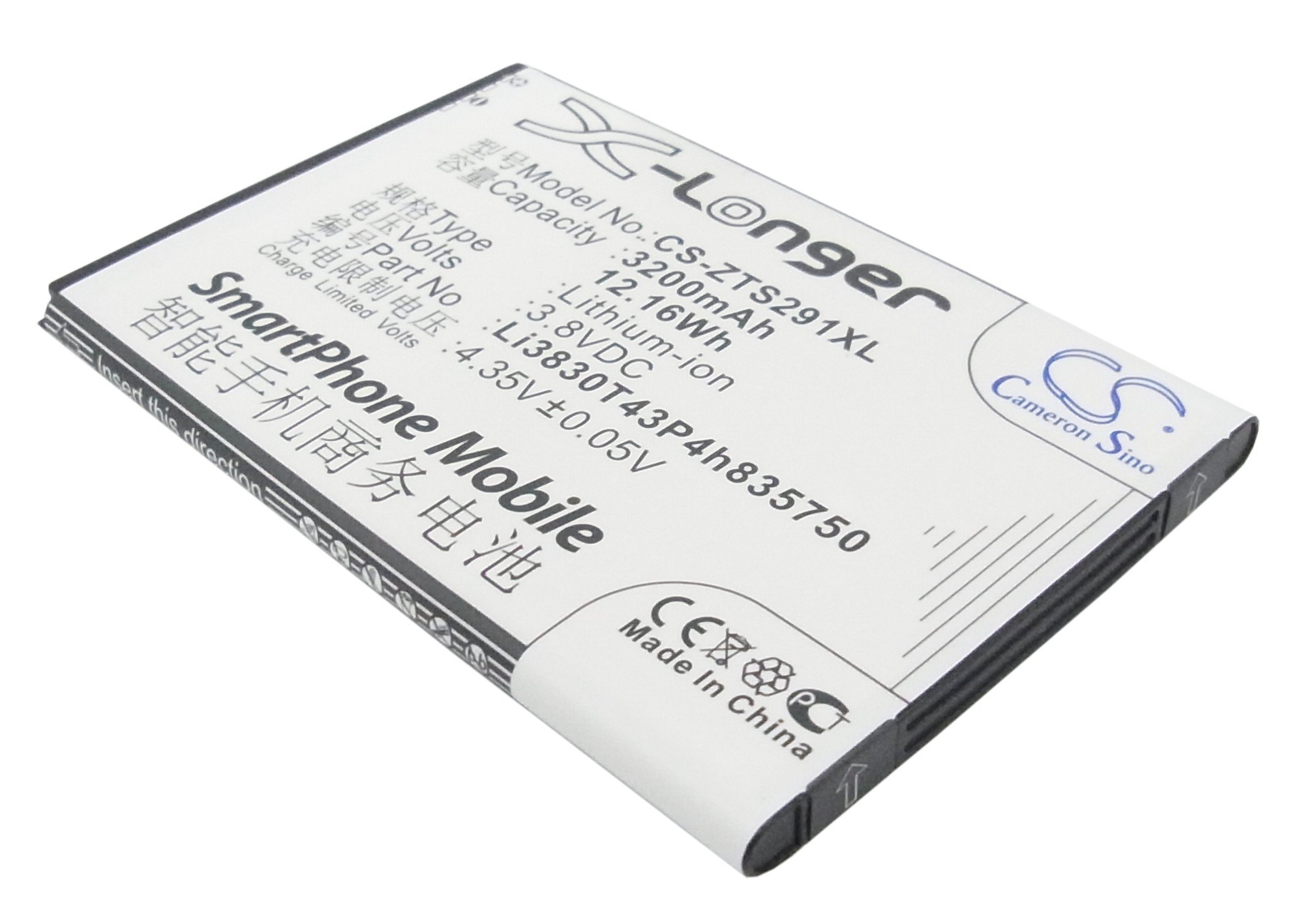 ZTE Li3830T43P4h835750 mobile phone battery 3000mAh