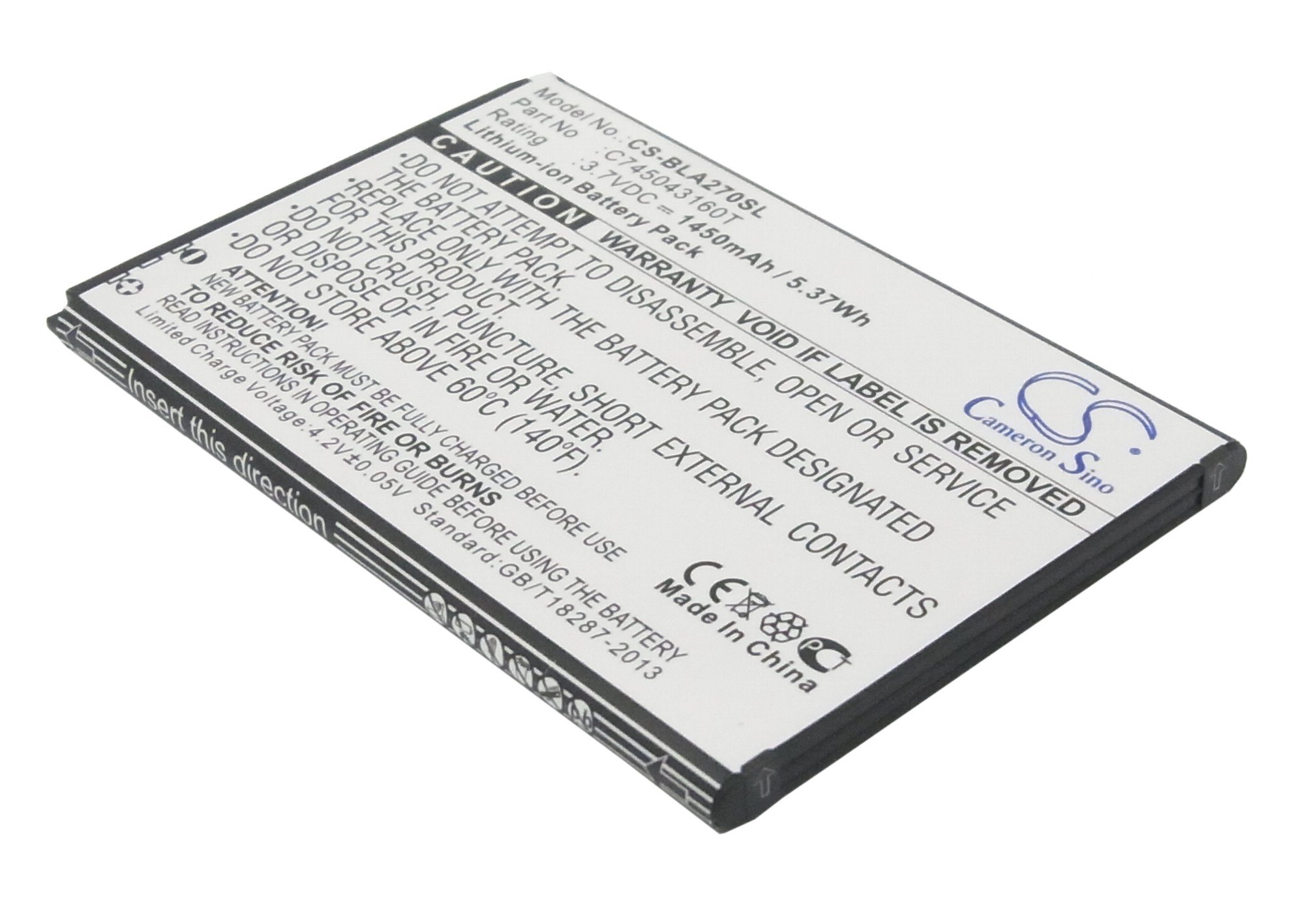 BLU C745043160T mobile phone battery 1450mAh