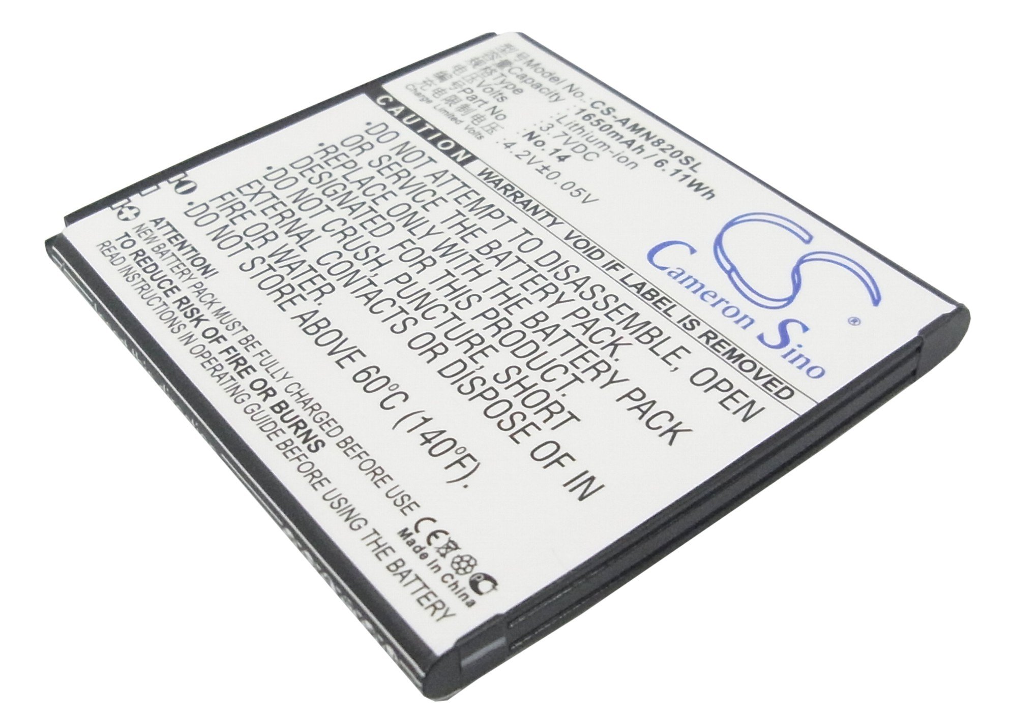 AMOI N818 mobile phone battery 1650mAh