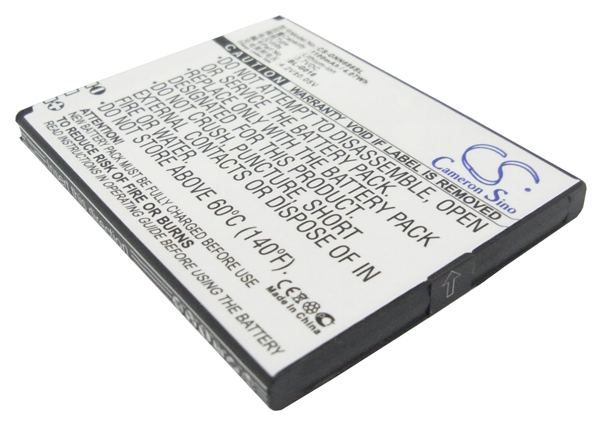 GIONEE BL-G016 akumulatoru 1100mAh