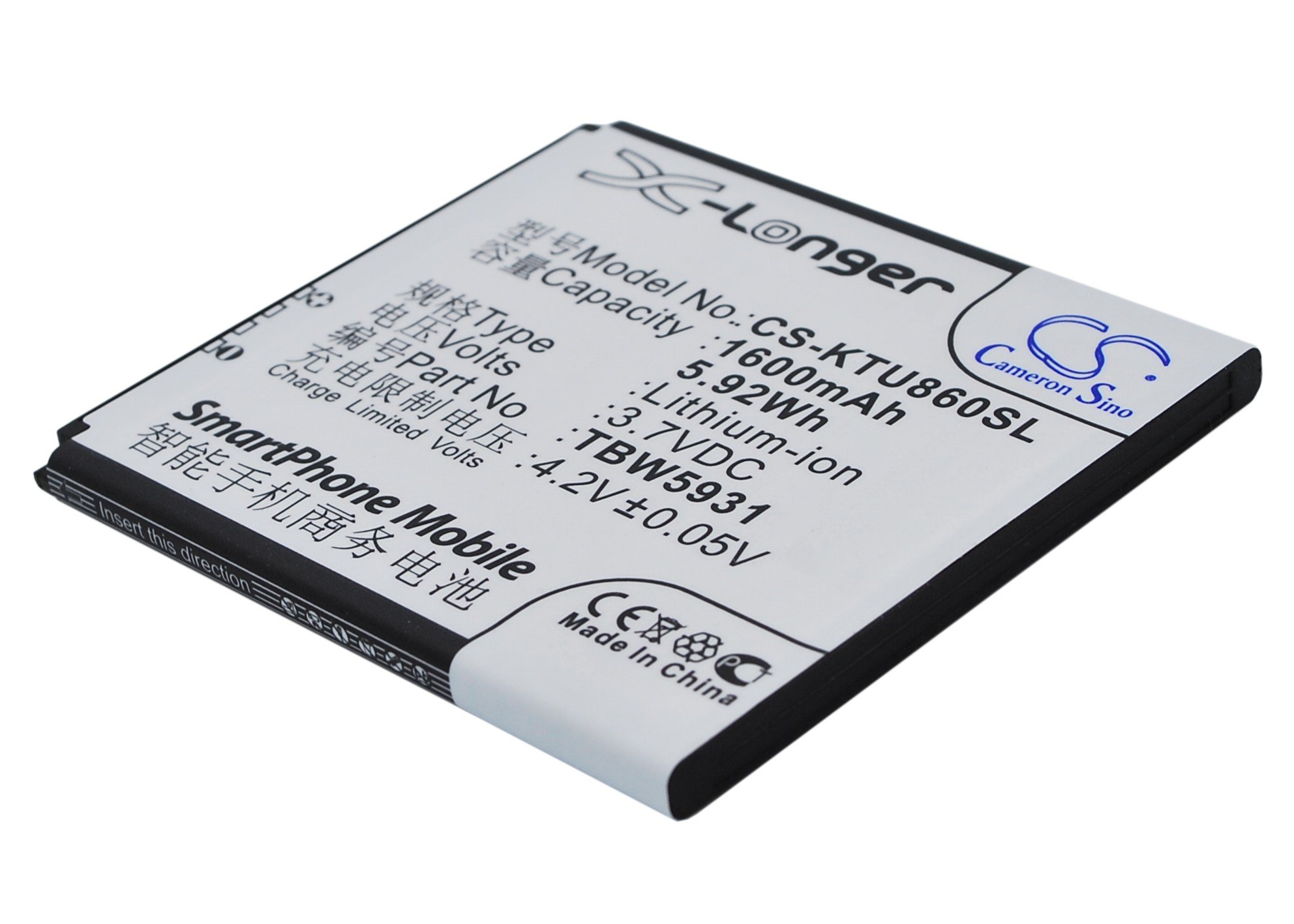 K-Touch TBW5931 аккумулятор 1600mAh