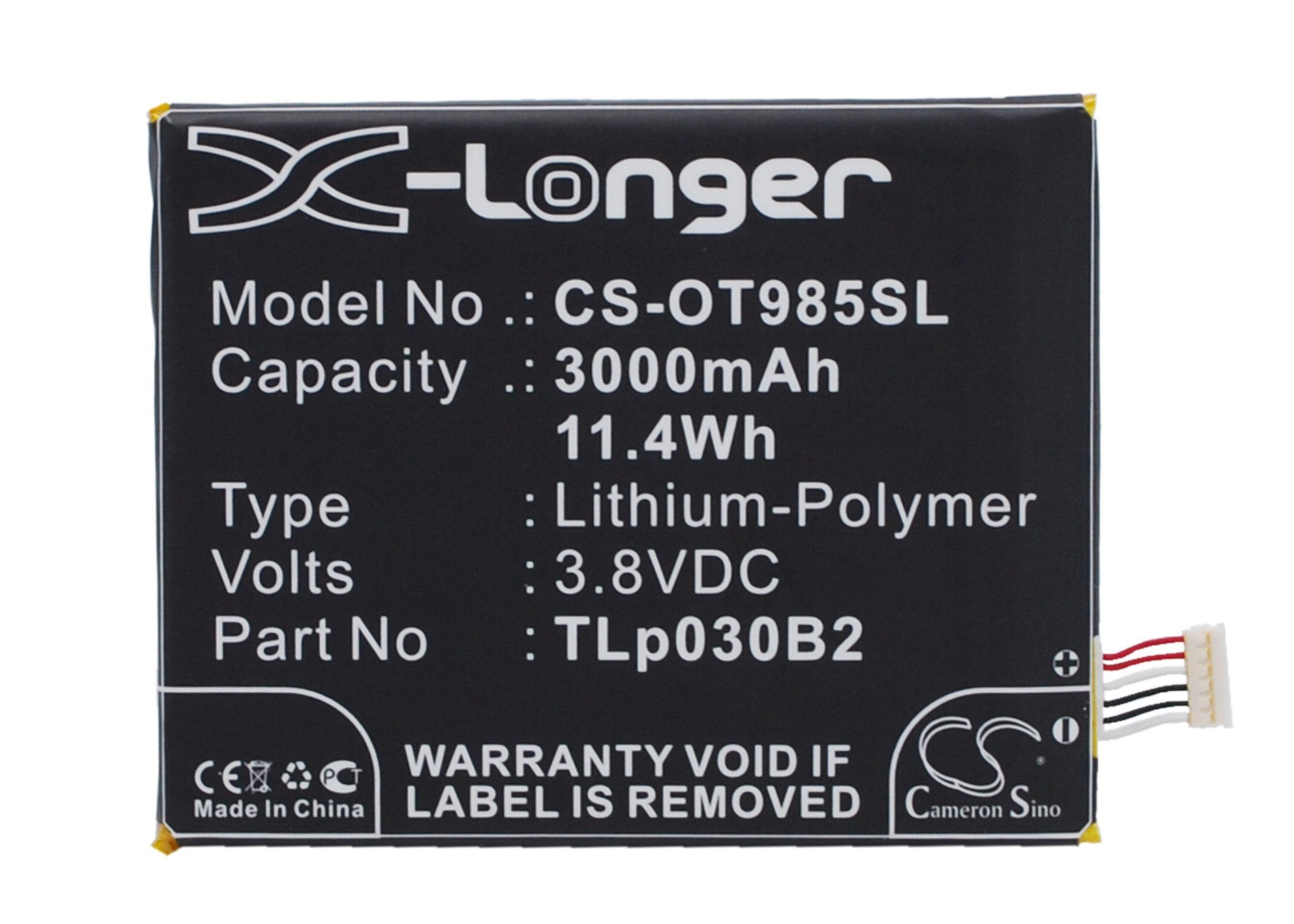 Alcatel C3000003C1 аккумулятор телефона 3000mAh Li-poly
