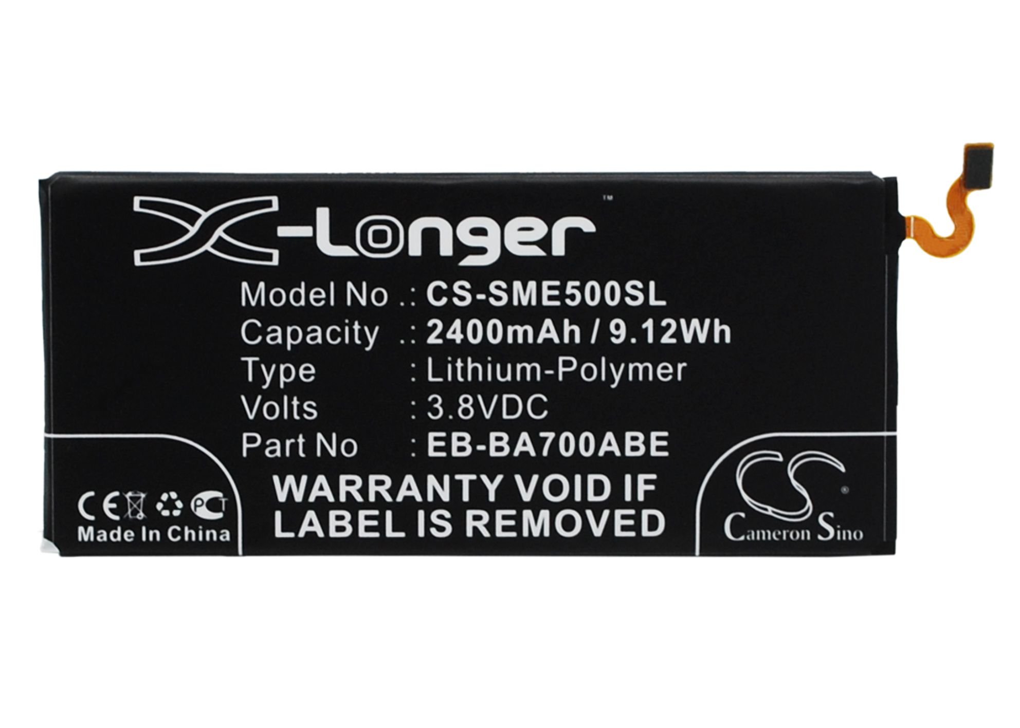 Samsung Galaxy E5, Galaxy E5 Duos 4G, Galaxy E5 Duos 3G mobile phone battery 2400mAh
