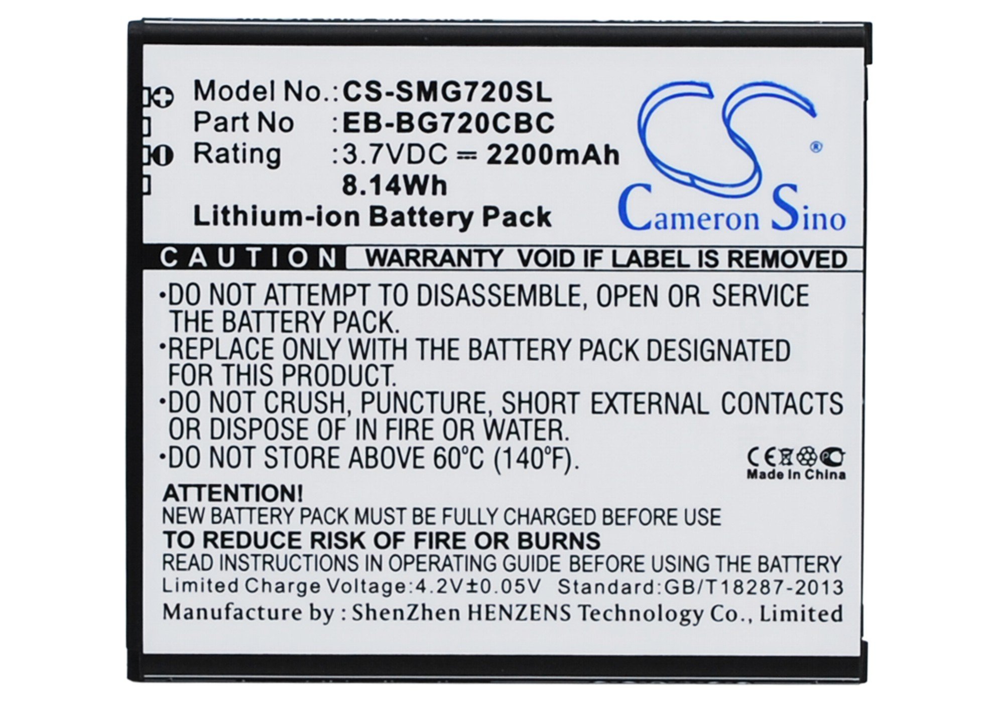 Samsung Galaxy Grand 3, Galaxy Grand Max telefoni aku 2200mAh