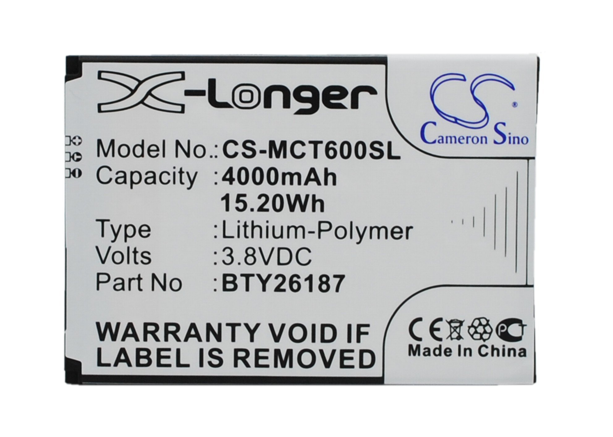 Mobistel Cynus T6 mobile phone battery 4000mAh