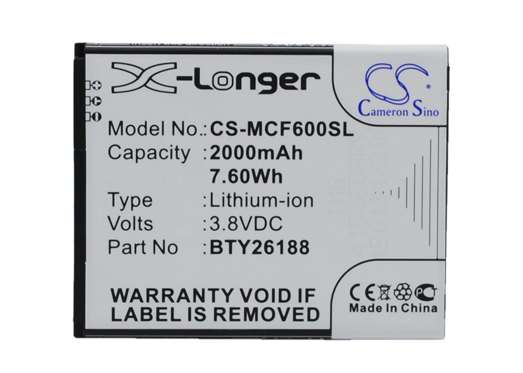 Mobistel Cynus F6 mobile phone battery 2000mAh