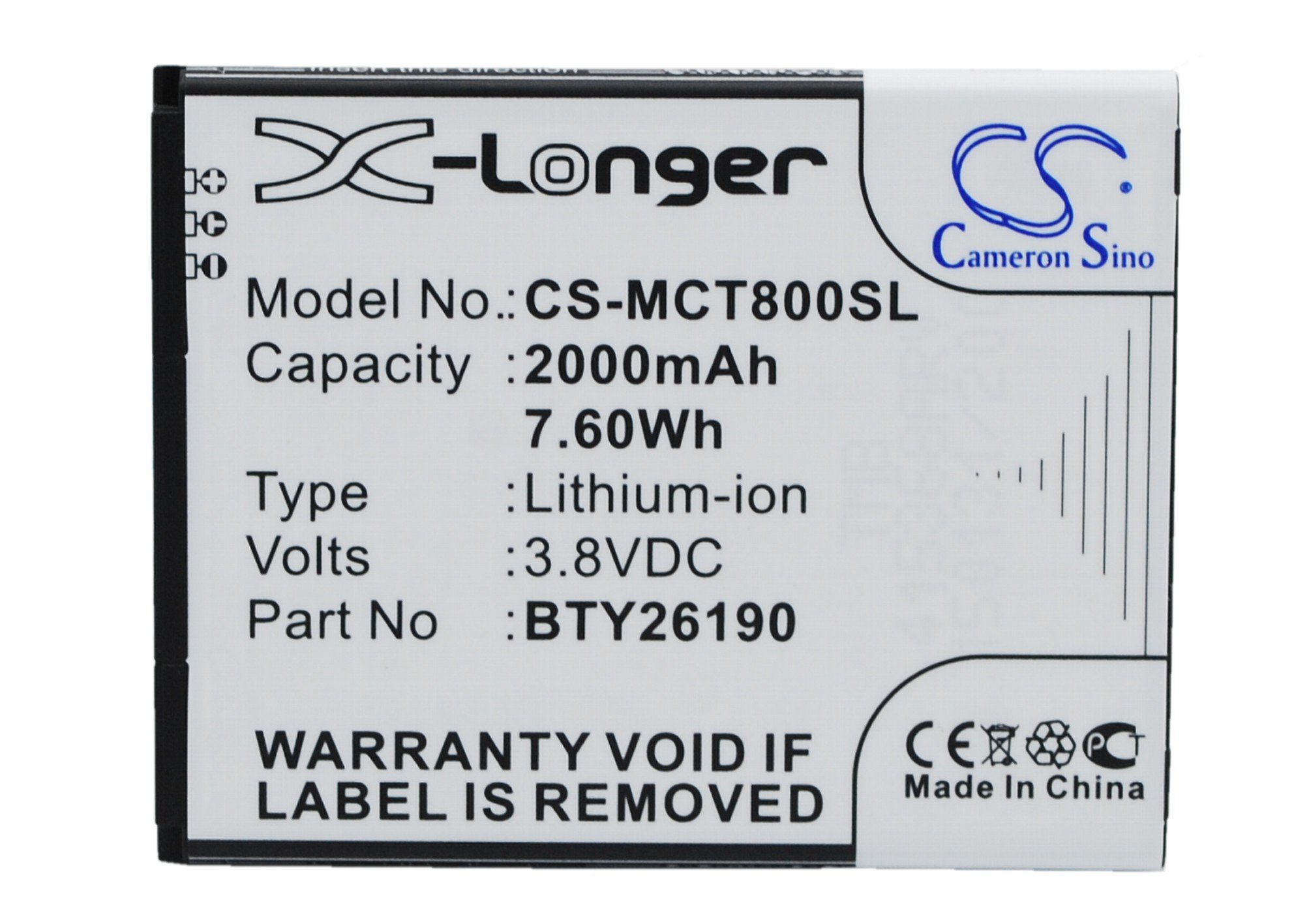 Mobistel Cynus T8 telefoni aku 2000mAh