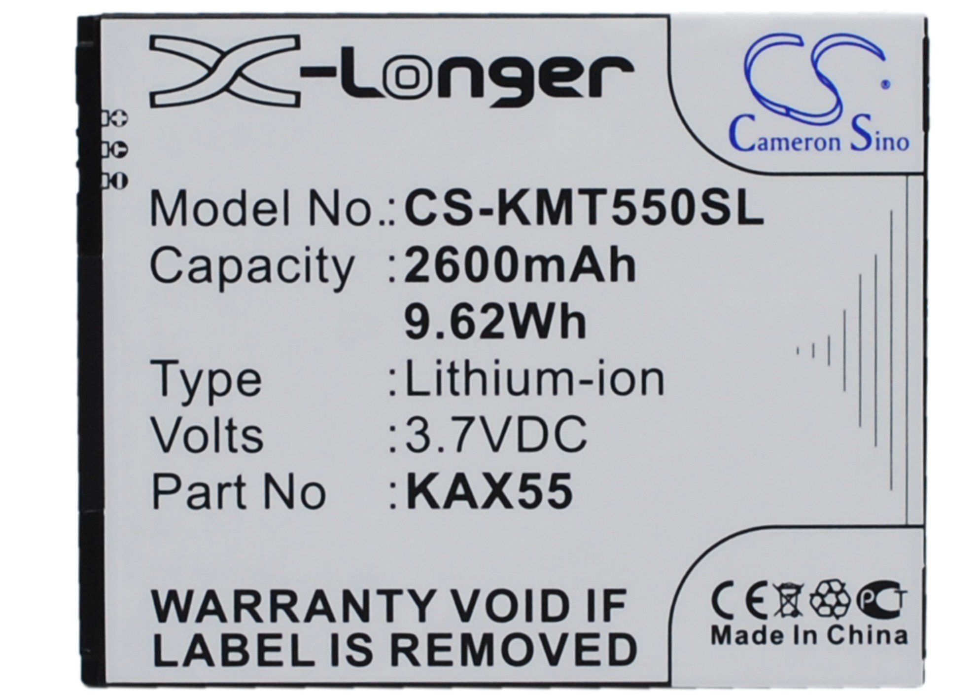 KAZAM Trooper X5.5 аккумулятор 2600mAh
