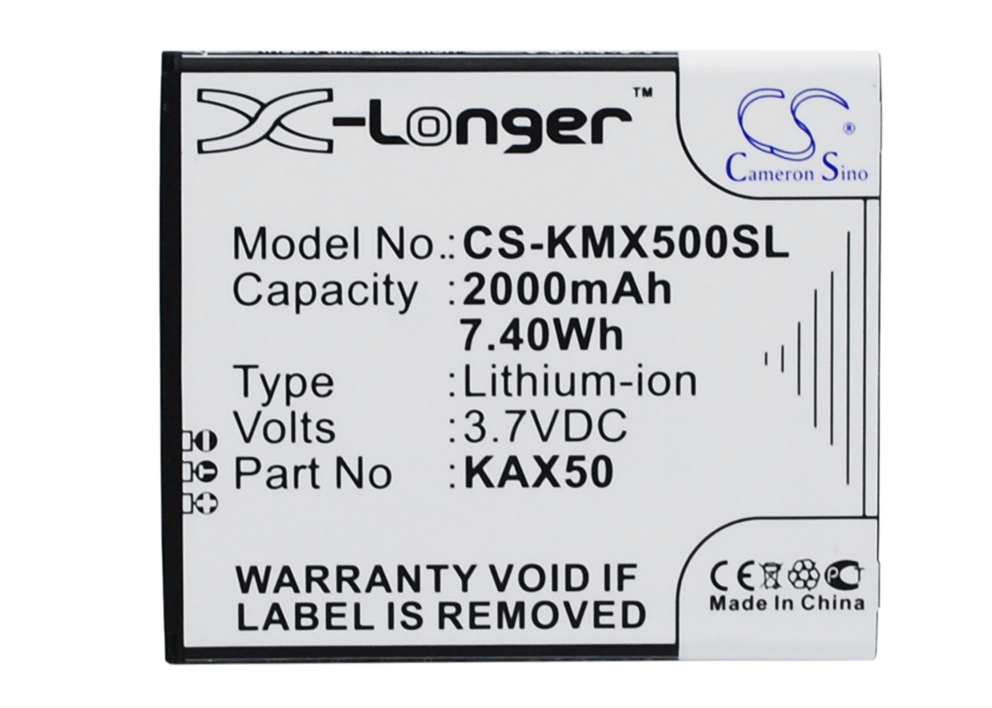 KAZAM Trooper X5.0 аккумулятор 2000mAh