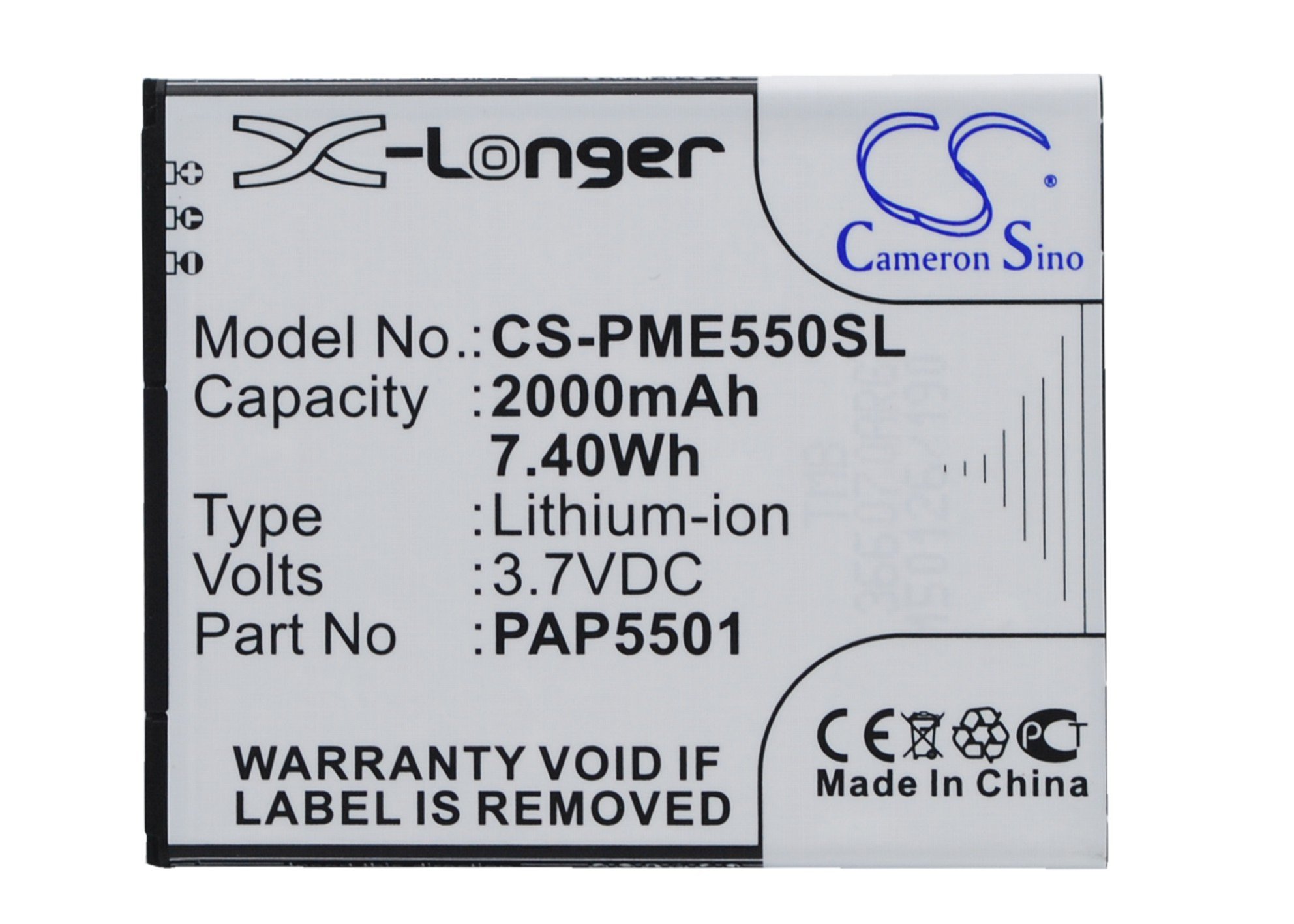 Prestigio MultiPhone 5501 Duo, PAP5501 mobile phone battery 2000mAh