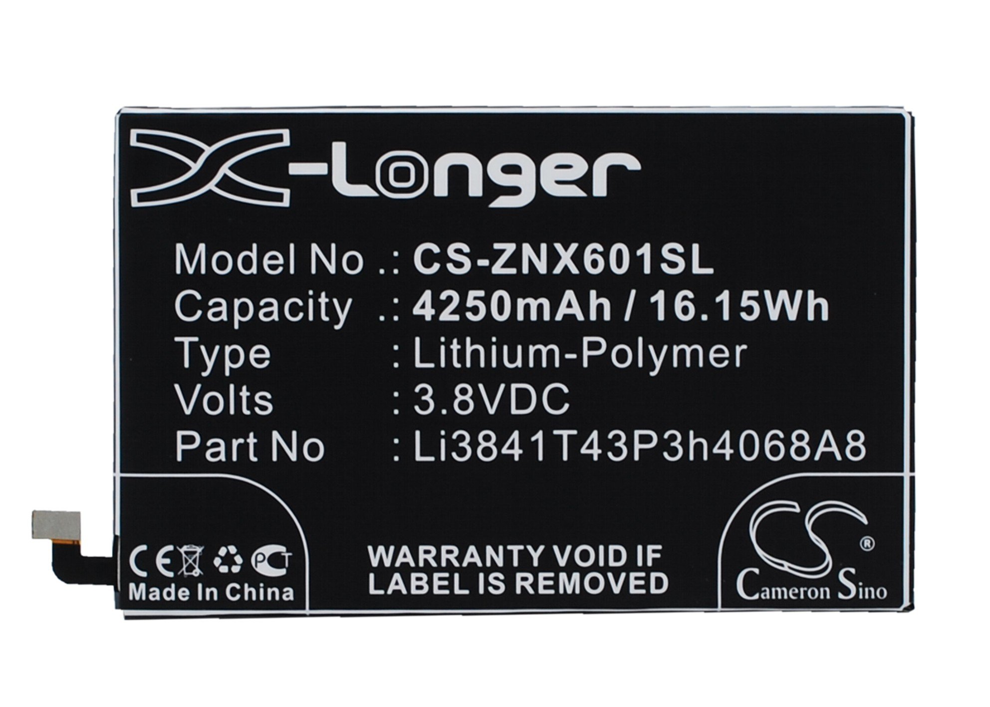 ZTE Nubia X6, NX601J mobile phone battery 4250mAh