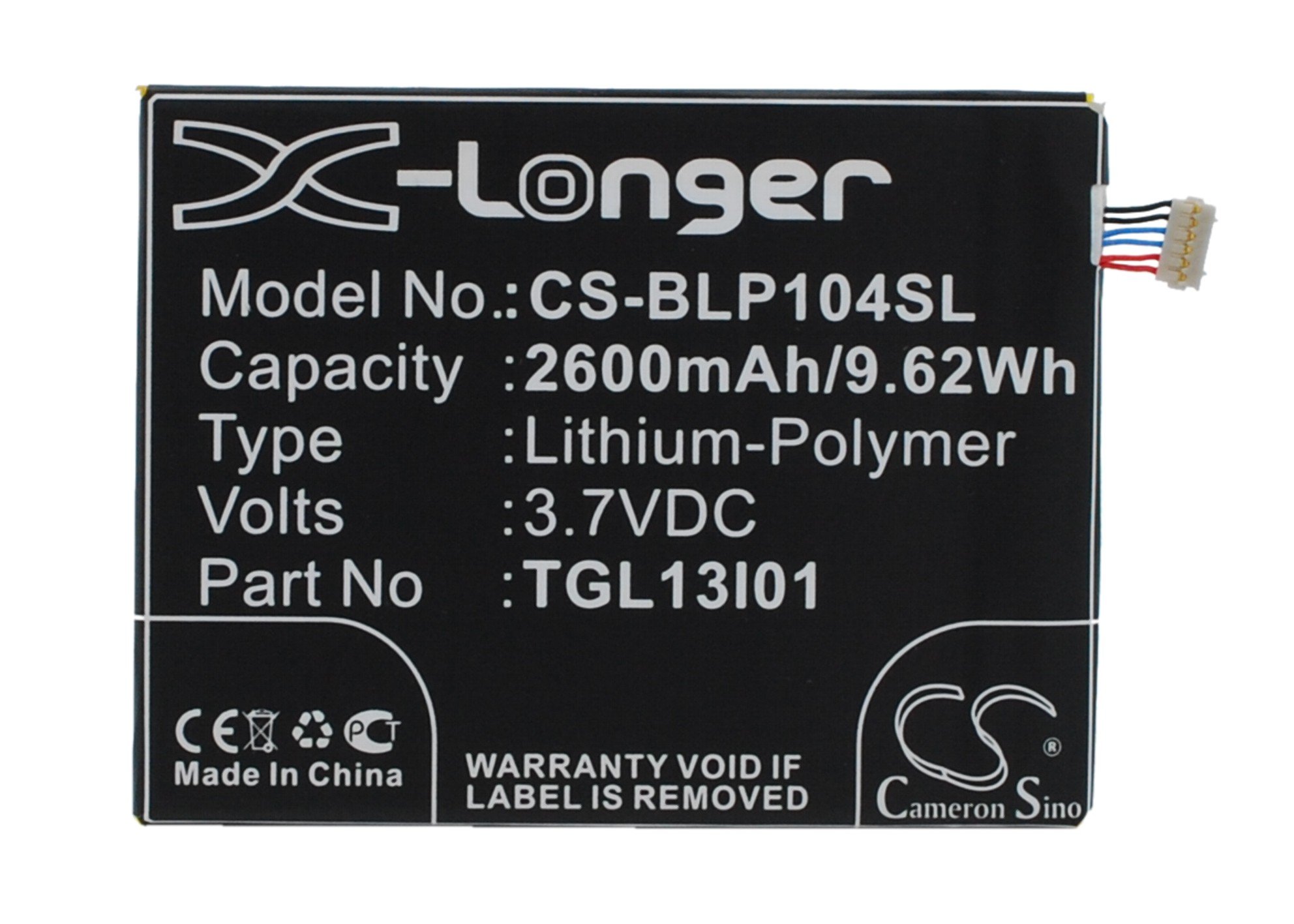 BLU TLG13I01, Wiko TLG15G08 mobile phone battery 2600mAh