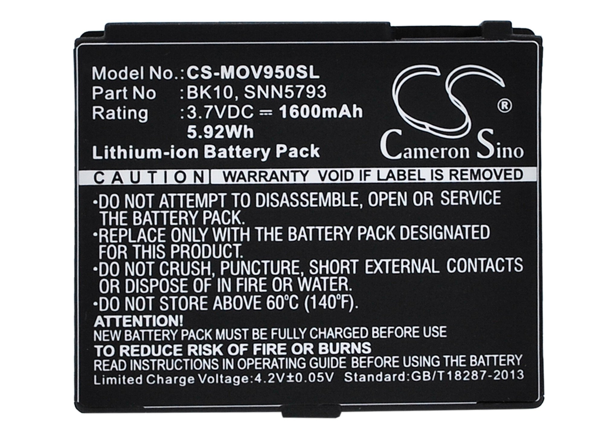 Motorola V950 Renegade telefoni aku 1600mAh