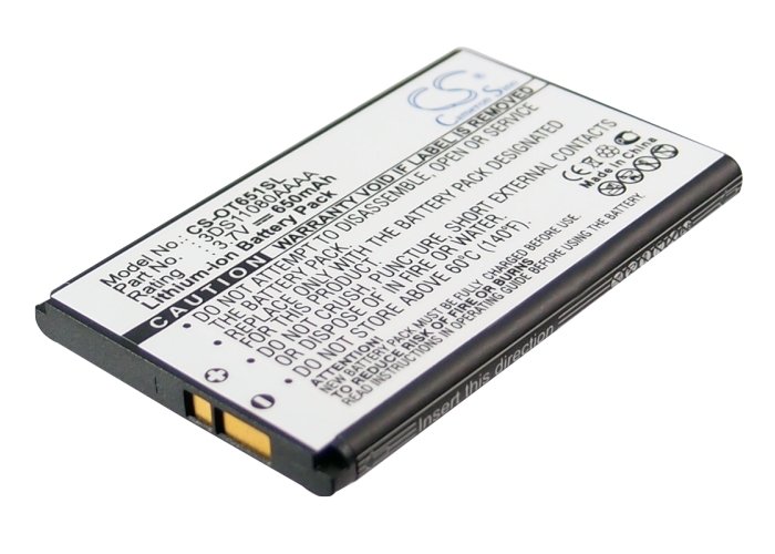 Alcatel OT-C650, OT-C651, OT-C652, OT-E159, OT-E259, VLE5 аккумулятор 650mAh