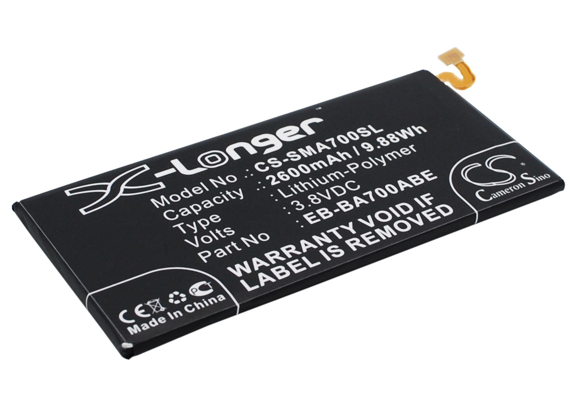 Samsung EB-BA700ABE, EB-BA700ABE 2600mAh mobile phone battery