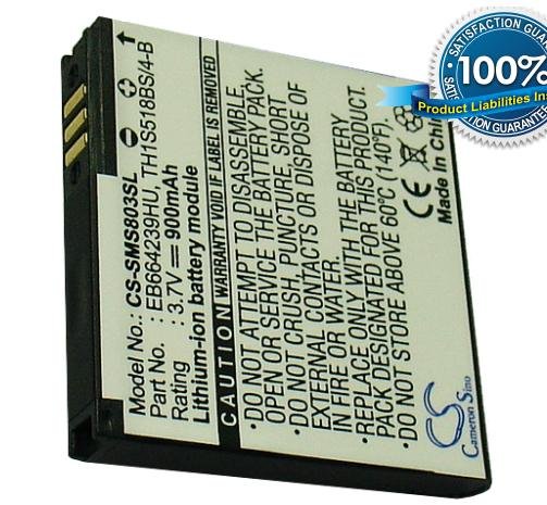 Samsung Jet, S8000, SGH-S8000 Jet, SGH-S8003Li-ion akumulatoru  900mAh