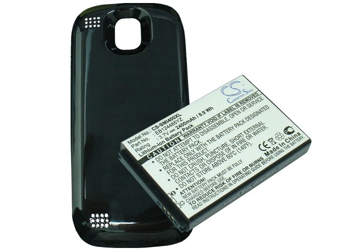 Samsung SCH-I400 Extended With Black Color Back Cover akumulatoru  2400mAh