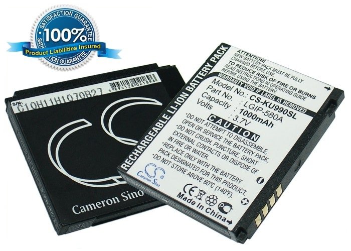 LG KU990, KU990i, KU990, CU920, CU920 Vu-TV аккумулятор 1000mAh
