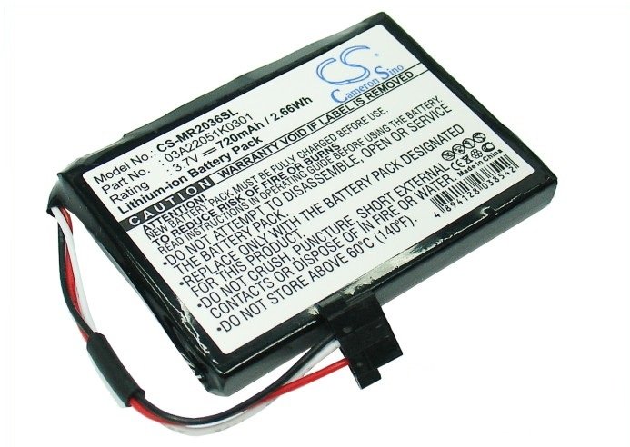 Magellan RoadMate 2035 akku 720mAh