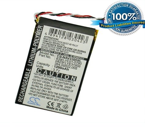Navigon 3300, 3310, 3310 MAXE, 4310, 4310 MAXE battery 1200mAh Li-PL