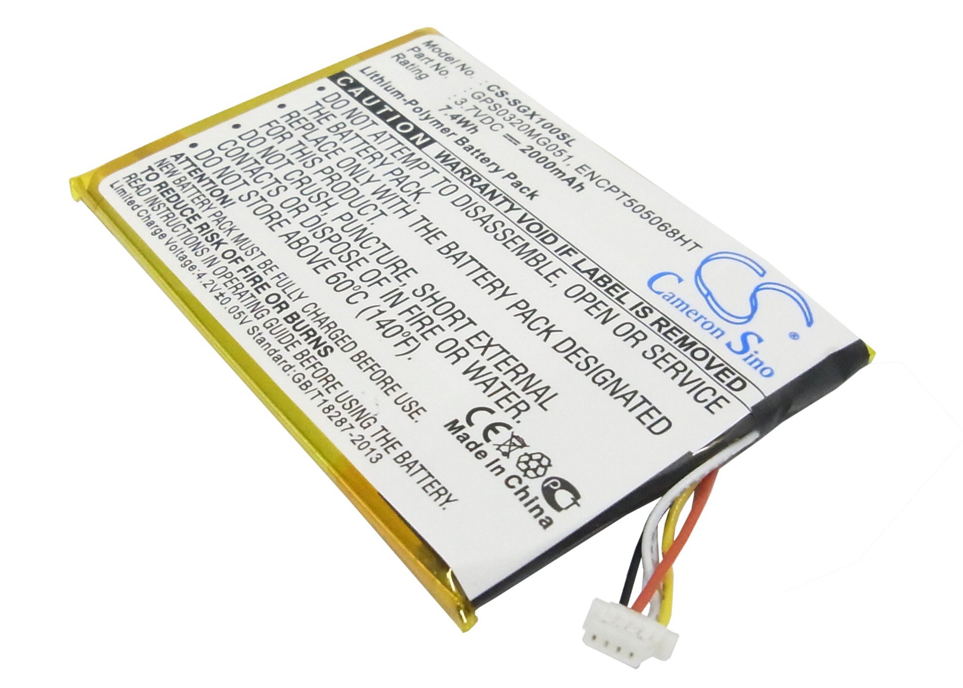 SkyGolf GPS0320MG051, ENCPT505068HT akku 2000mAh