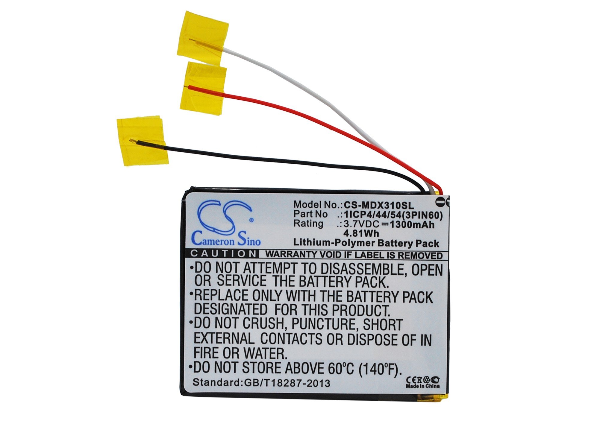 Modecom 1ICP4/44/54(3PIN60) akku 1300mAh