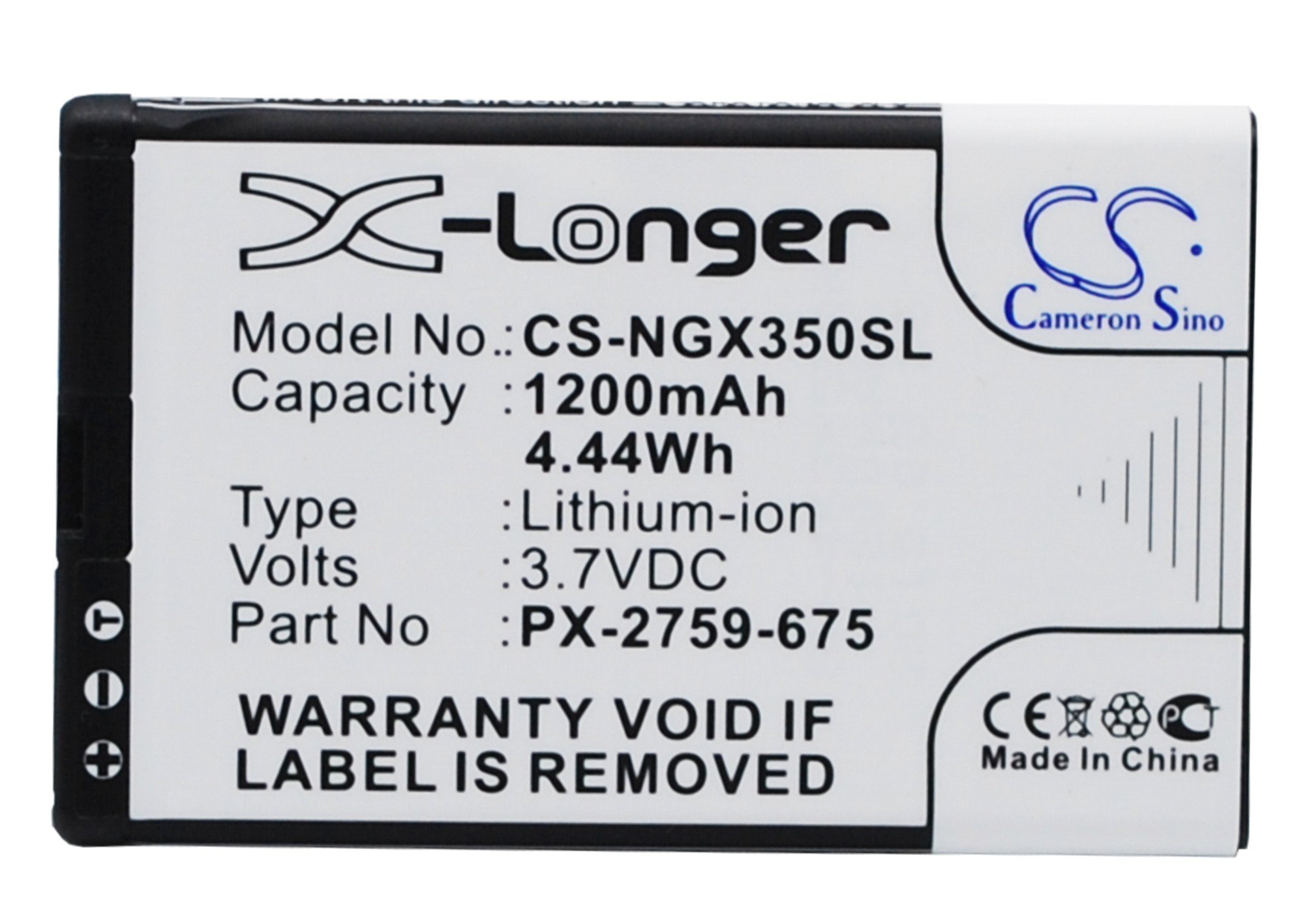 NavGear Motorradnavi SLX-350, TourMate SLX-350 battery 1200mAh