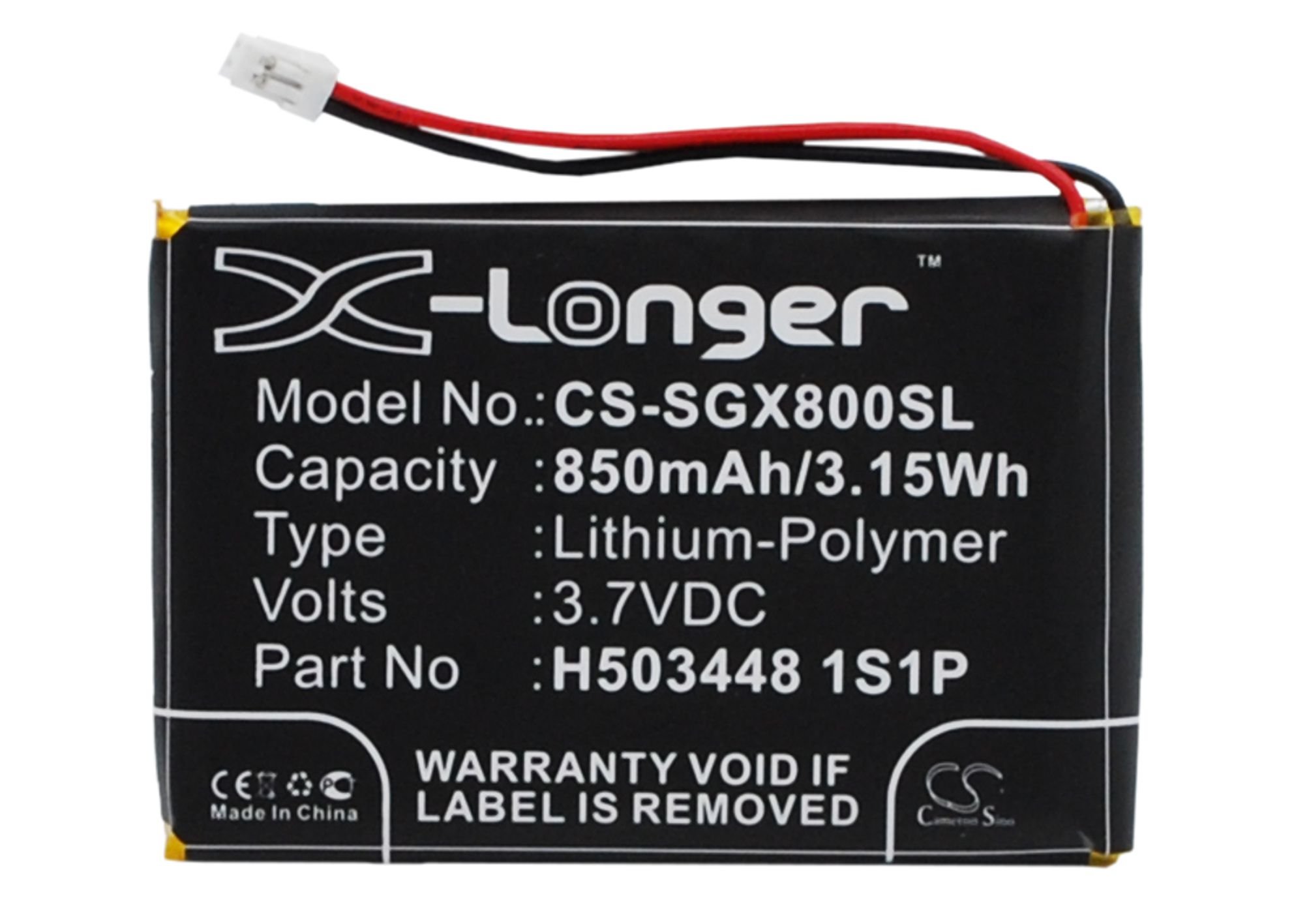 Skygolf H503448 1S1P 850mAh GPS akku