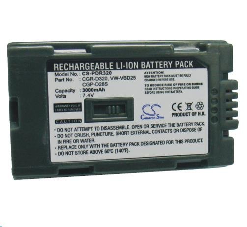 Panasonic CGR-D320, VW-VBD25, CGP-D28S  battery 3300mAh